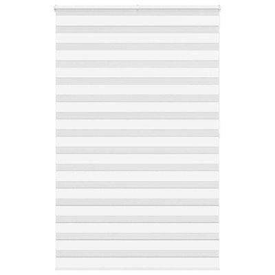 vidaXL Zebra roleta biela 150x200 cm šírka látky 145,9cm polyester