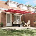 vidaXL Sklopná markíza Červená 450 x 300 x 165 cm Polyester a kov