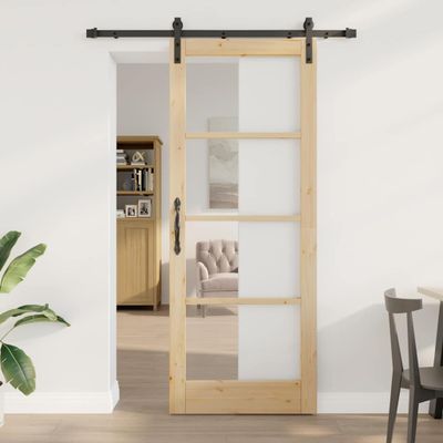 vidaXL Posuvné dvere ORKDAL Prírodná 83 x 211 cm