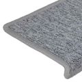 vidaXL Schodové rohože 30 ks 65x21x4 cm svetlosivé s obdĺžnikovým okrajom