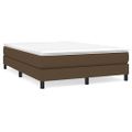 vidaXL Posteľný rám s boxspringom tmavohnedá 140x200 cm látka
