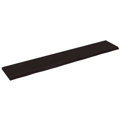 vidaXL Stolová doska tmavohnedá 220x40x(2-4) cm ošetrený dubový masív
