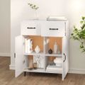 vidaXL Komoda biela 69,5x34x90 cm kompozitné drevo
