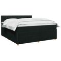 vidaXL Posteľ boxspring s matracom Čierna 180 x 200 cm Látka