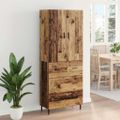 vidaXL Highboard 2 ks Staré drevo 69,5 x 34 x 180 cm Kompozitné drevo
