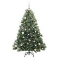 vidaXL Umelý vianočný stromček s 150 LED-i Zelená 150 cm PE a PVC