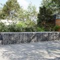 vidaXL Gabiónový kôš s krytom 300x100x50 cm pozinkované železo