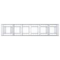 vidaXL Gabiónová vyvýšená posteľ 2 ks 250 x 50 x 80 cm Strieborná