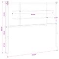 vidaXL Kovové náhradné čelo postele biele 107 cm