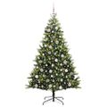 vidaXL Umelý skladací vianočný stromček 300 LED diód Zelená 180 cm