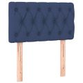 vidaXL Čelo postele s LED modré 80x7x78/88 cm látka