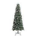 vidaXL Umelý vianočný stromček Zelená 240 cm PVC, plast a oceľ