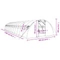 vidaXL Fóliovník s oceľovým rámom biely 56 m² 14x4x2 m