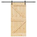 vidaXL Posuvné dvere NARVIK 80 x 210 cm (213,5 cm) Prírodná a čierna