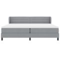 vidaXL Posteľ s pružinovým rámom Svetlosivá 200 x 200 cm látka