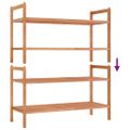 vidaXL Stojany na topánky 2 ks 69x27x41 cm masívny orech