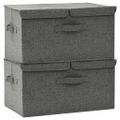 vidaXL Úložné boxy 2 ks látkové 50x30x25 cm antracitové
