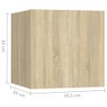 vidaXL Nočné stolíky 2 ks, dub sonoma 30,5x30x30 cm, kompozitné drevo