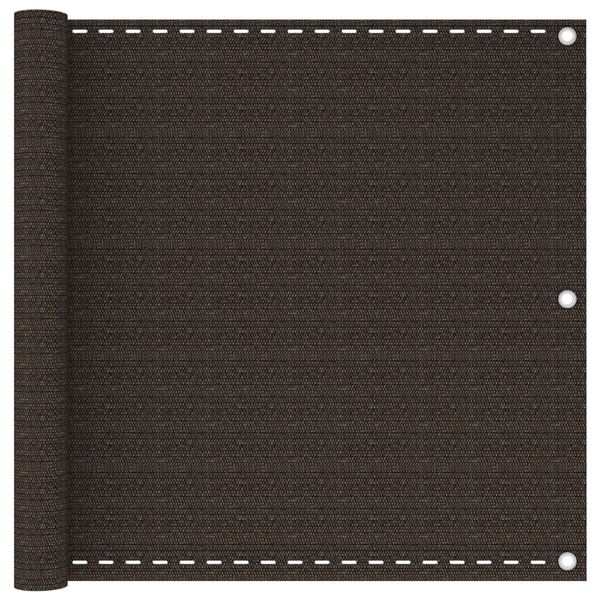 vidaXL Balkónová markíza hnedá 90x600 cm HDPE