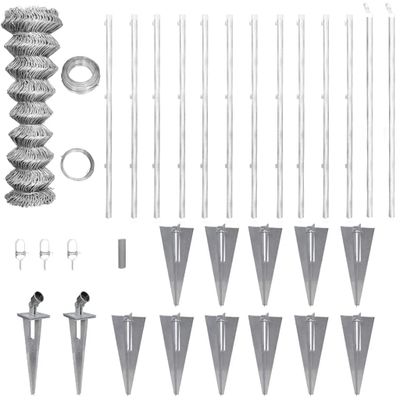vidaXL Drôtené pletivo+stĺpiky a hroty, pozinkovaná oceľ 25x1,5 m