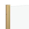 vidaXL Skladací sprchový kút Zlatá 130 x 138 cm ESG sklo a hliník