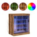 vidaXL LED komoda Staré drevo 60,5 x 37 x 67 cm Kompozitné drevo