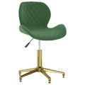 335043 vidaXL Swivel Dining Chair Dark Green Velvet
