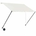 vidaXL Zaťahovacia markíza s LED 150x150 cm krémová