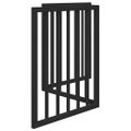 vidaXL Brána pre psa skladacia 3 panely čierna 150 cm topoľové drevo