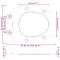 vidaXL WC sedadlo Antracitová 45,5 x 37,5 x 3,8 cm Duroplast
