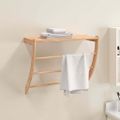 vidaXL Stojany na uteráky 60x25,5x49 cm masívny orech