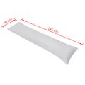 vidaXL Tvarovaný vankúš pre spanie na boku, 40x145 cm, sivý