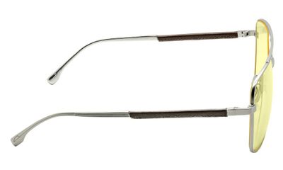 GUNNAR kancelárske/herrné okuliare WITCHER WHITE WOLF STEEL/UMBER jantárové sklá BLF 65 GUNNAR focus Okuliare, kancelárske, herné, strieborné obrúčky, jantárové sklá, kolekcia The Witcher (Ciri)
