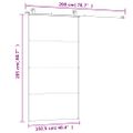 vidaXL Posuvné dvere s kovaním ESG sklo a hliník 102,5x205 cm