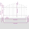 vidaXL Záhradný plot WOERDEN 3 ks 170 x 140 cm Sivá