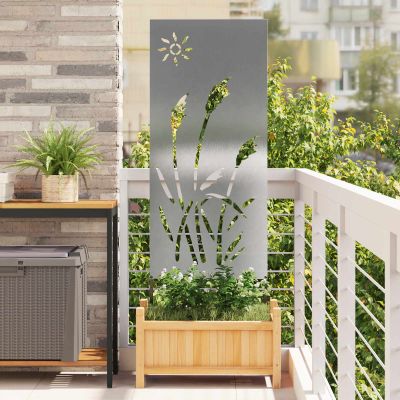 vidaXL Záhradná clona na súkromie Rezací Strieborná 50 x 140 cm
