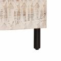 vidaXL Servírovacia skriňa Biele umývanie dokončenie 80 x 33 x 75 cm