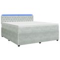 vidaXL Posteľ boxspring s matracom Svetlosivá 140 x 200 cm Zamat