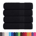 vidaXL Osušky do kúpeľne FROGN 4 ks čierne 100x150 cm 360 g/m²