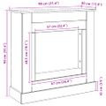 vidaXL Obloženie krbu dub artisan 90x30x90 cm kompozitné drevo