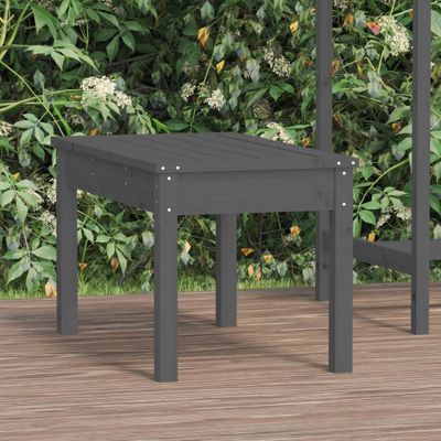vidaXL Záhradná lavica sivá 80x44x45 cm masívna borovica