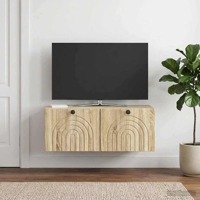 vidaXL Nástenná TV skrinka Nástenný Dub sonoma 78,5 x 41 x 30 cm