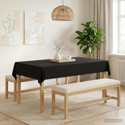 vidaXL Uterák na stôl 5 ks Obdĺžnikový Tmavosivá 140 x 260 cm