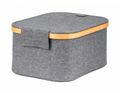 Úložný box G21 24 x 30 x 15 cm, bambusový s vekom, sivý