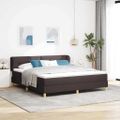 vidaXL Posteľ s pružinovým rámom Tmavohnedá 180 x 200 cm látka