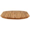 vidaXL Vrchná doska 110 x 55 x 3,5 cm Oválny Husté teakové drevo