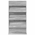 vidaXL Regál na časopisy Sivý Sonoma 70 x 41 x 126 cm Kompozitné drevo