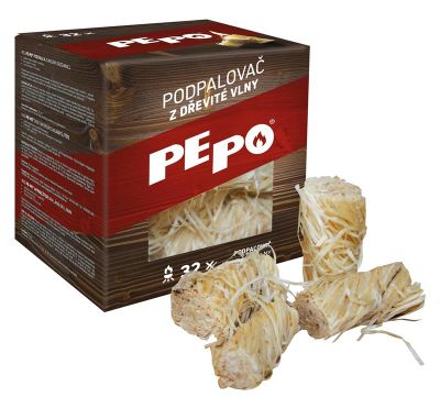 PE-PO podpaľovač z drevitej vlny 32 ks