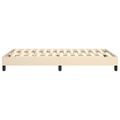 vidaXL Posteľný rám s boxspringom krémová 120x200 cm látka