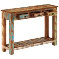 vidaXL Konzolový stolík 110x30x76 cm masívne recyklované drevo